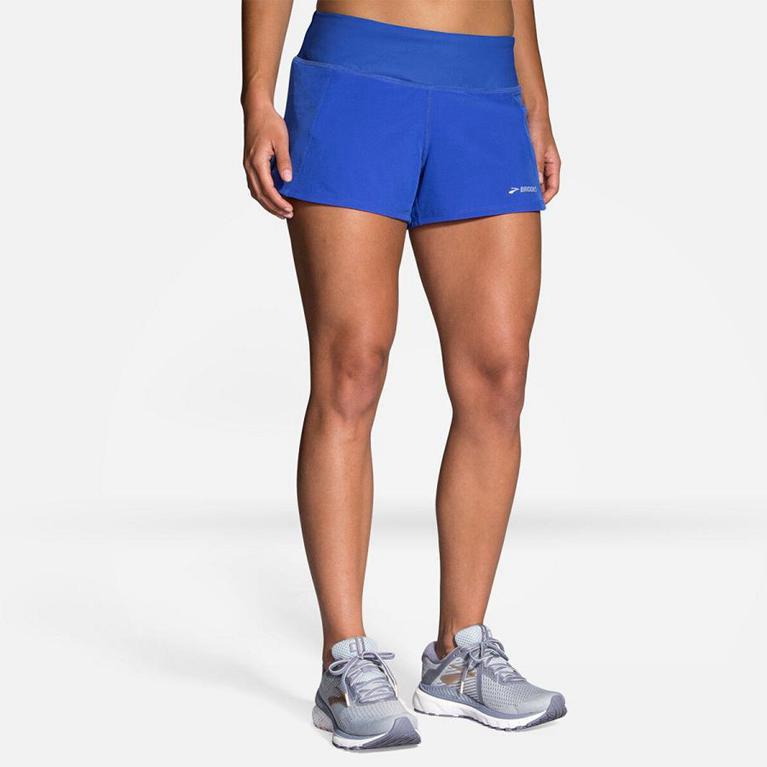 Brooks Women's Chaser 3 Running Shorts - Blue (CKUE52190)